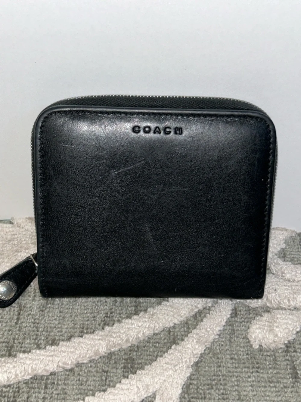 Coach universal compact leather wallet